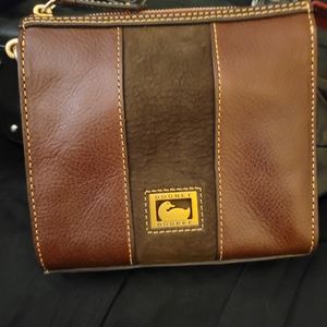 Suede and leather crossbody